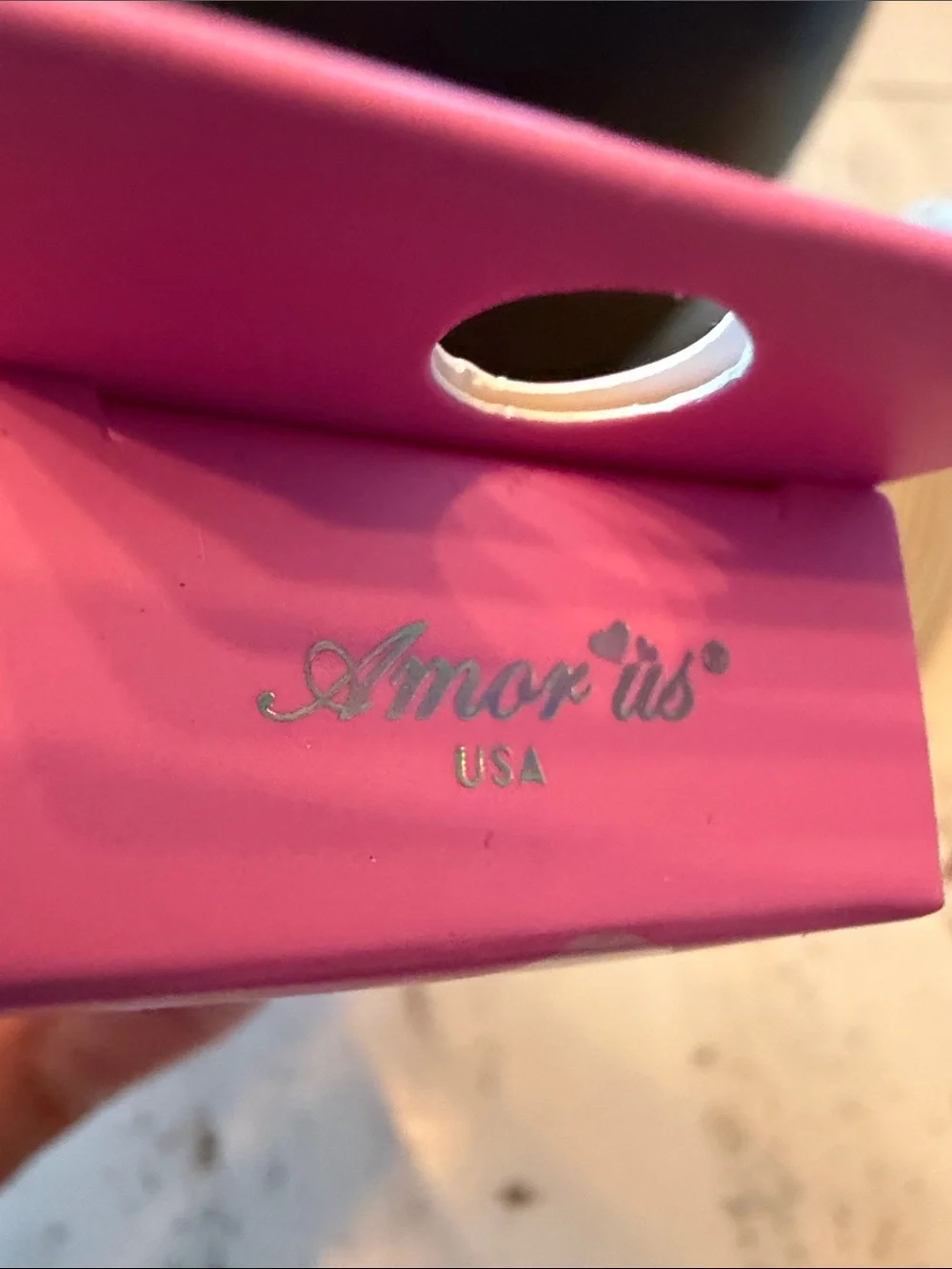 NIB AMOR US Lip Blast Plumping Lip Oil - Candy Bliss (Pink) Smooth Metal Tip